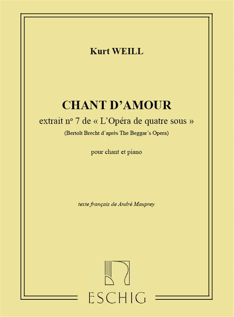 Opera.N 7 D'Amour Cht-Piano